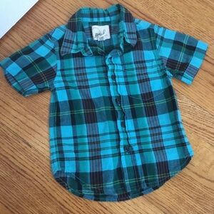 Peek boys button down plaid shirt size 2-3
